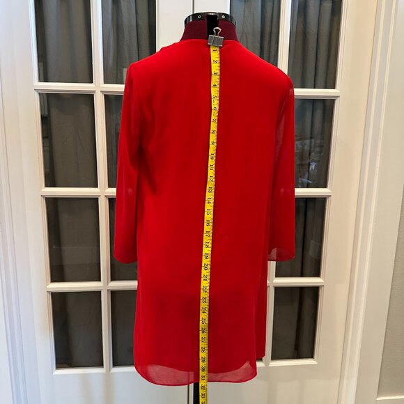 Aakaa Red V-neck Dress NWT - Picture 11 of 13